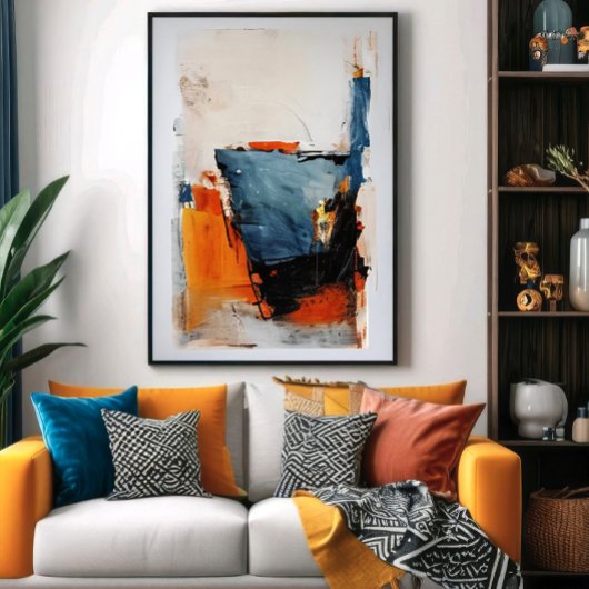 Half vol glas - Abstracte metafoor Poster