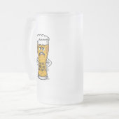 Half vol? Meer als half leeg! Matglas Bierpul (Voorkant links)