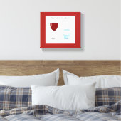 Half volledig glas canvas afdruk (Insitu (Slaapkamer))