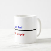 Half volledig, half leeg koffiemok (Voorkant rechts)