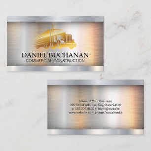 Half vrachtwagen Gouden Metallic Logo Visitekaartje