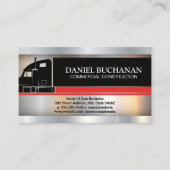 Half vrachtwagen | Logistiek | Metaal Industrieel Visitekaartje (Voorkant)