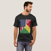 Half VS Vlag Half Congo Vlag Amerikaans Congolees T-shirt (Voorkant volledig)