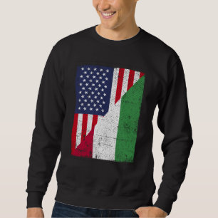 Half VS-vlag Half Hongarije vlag Amerikaan Hongaar Trui