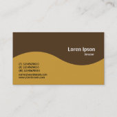 Half Wave Monogram - Goud met Bruin 4F341A Visitekaartje (Achterkant)