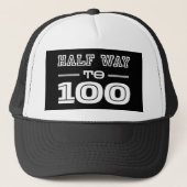 Half Way 100 Funny 50th Birthday Trucker Pet (Voorkant)