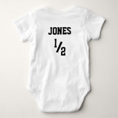Half Way to One Basketbalshirt, Halftime, Baby Romper (Achterkant)
