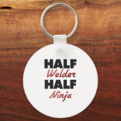 Half Welder Half Ninja Sleutelhanger (Voorkant)