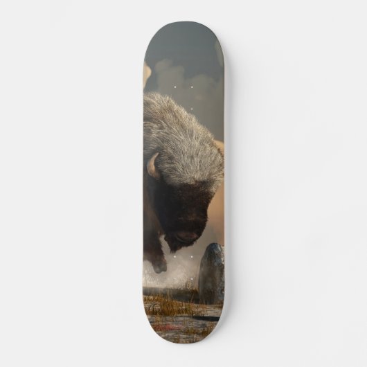 Half White Bison Skateboard (Voorkant)
