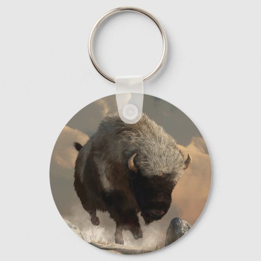 Half White Bison Sleutelhanger (Voorkant)