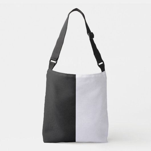 half white half black, half black half white crossbody tas (Voorkant)