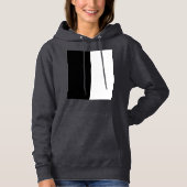 half white half black, half black half white hoodie (Voorkant)