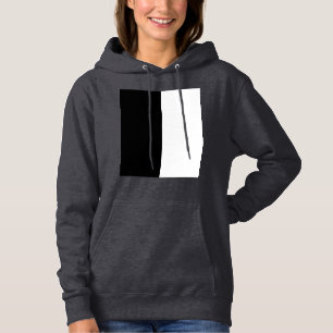 half white half black, half black half white hoodie