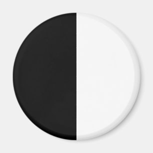 half white half black, half black half white magneet