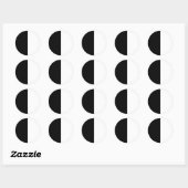 half white half black, half black half white ronde sticker (Vel)