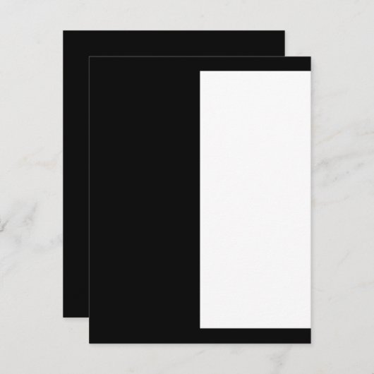 half white half black, half black half white save the date (Voorkant / Achterkant)