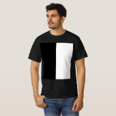half white half black, half black half white t-shirt (Voorkant volledig)