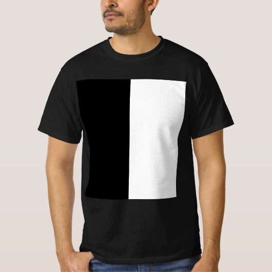 half white half black, half black half white t-shirt (Voorkant)