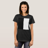 half white half black, half black half white t-shirt (Voorkant volledig)