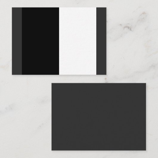 half white half black, half black half white visitekaartje (Voorkant / Achterkant)