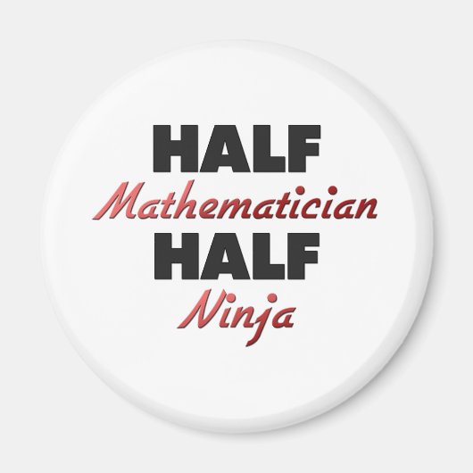 Half wiskundige Half Ninja Magneet (Voorkant)