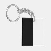 half wit half zwart, half zwart half wit sleutelhanger (Voorkant Links)