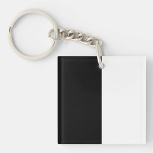 half wit half zwart, half zwart half wit sleutelhanger