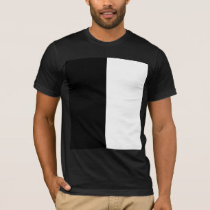 half wit half zwart, half zwart half wit t-shirt