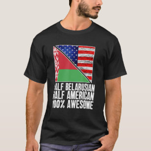Half Wit-Russisch Half Amerikaans Wit-Rusland VS T-shirt