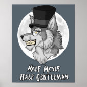 Half Wolf Half herenman 16 x 20 inch Poster (Matte (Voorkant)