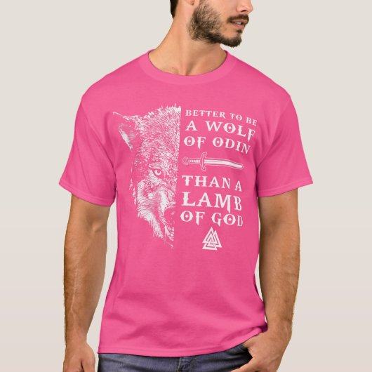 Half wolf van Odin Noorse mythologie T-shirt (Voorkant)