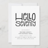 HALF ZEVENTIG Modern 70e Verjaardag Kaart (Voorkant)