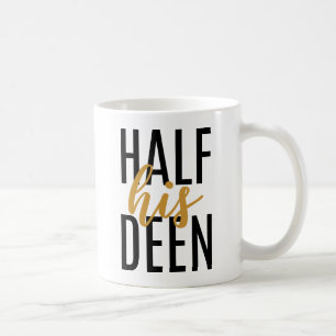 Half zijn Deen Nikkah Gift Mok voor paren