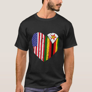 half zimbabwe half amerikaans wortels Mannen vrouw T-shirt