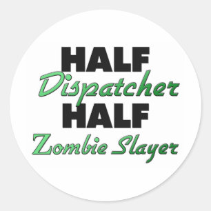 Half Zombie Slayer Ronde Sticker