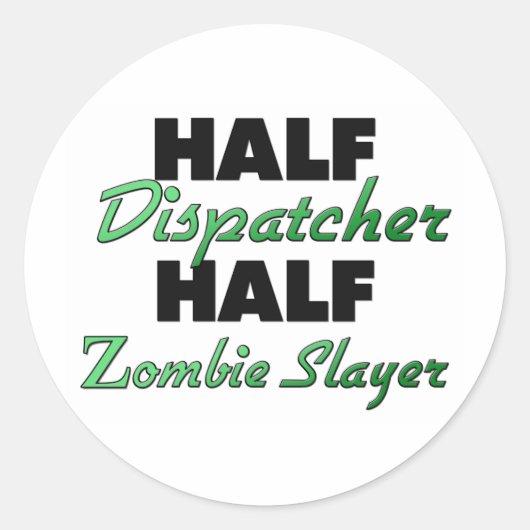 Half Zombie Slayer Ronde Sticker (Voorkant)