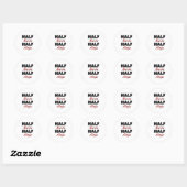 Half zurse Half Ninja Ronde Sticker (Vel)