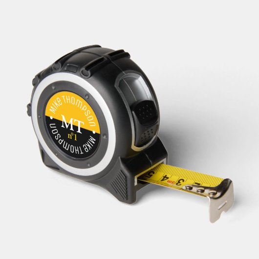 half zwart half geel 2-initialen Modern n° 1 Rolmaat (Hoek)