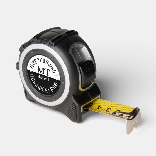 half zwart half wit 2-initialen Modern Monogram Rolmaat (Hoek)