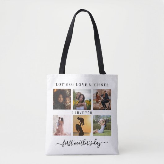half zwart half wit Elegent eerste moederdag Tote Bag (Voorkant)