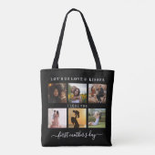 half zwart half wit Elegent eerste moederdag Tote Bag (Achterkant)