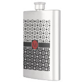 Half zwart half wit polka stippen met monogram flacon (Links)