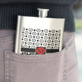 Half zwart half wit polka stippen met monogram flacon (Voorbeeld)
