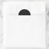 Half Zwart Ronde Sticker (Tas)