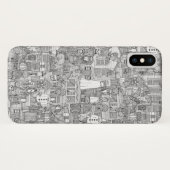 half zwart wit Case-Mate iPhone case (Achterkant (horizontaal))