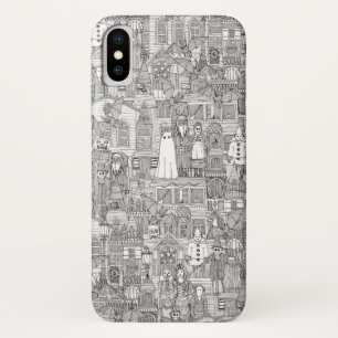 half zwart wit iPhone x hoesje