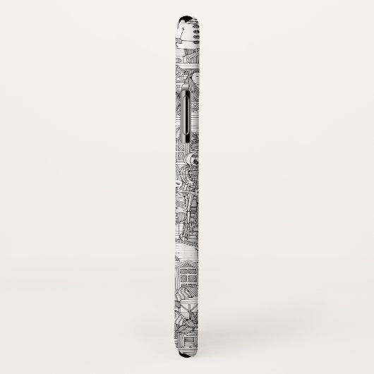  half zwart wit Case-Mate iPhone case (Achterkant / rechts)