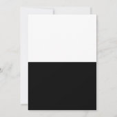 Half Zwart Wit & Goud Chic Elegant Trouwen Kaart (Achterkant)