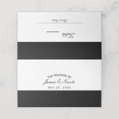 Half zwart & wit stijlvol elegant tafelnummer plaatskaartje (Buitenkant ongevouwen)