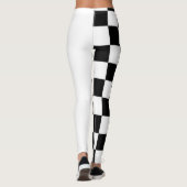 Half zwarte en witte leggingen leggings (Achterkant)